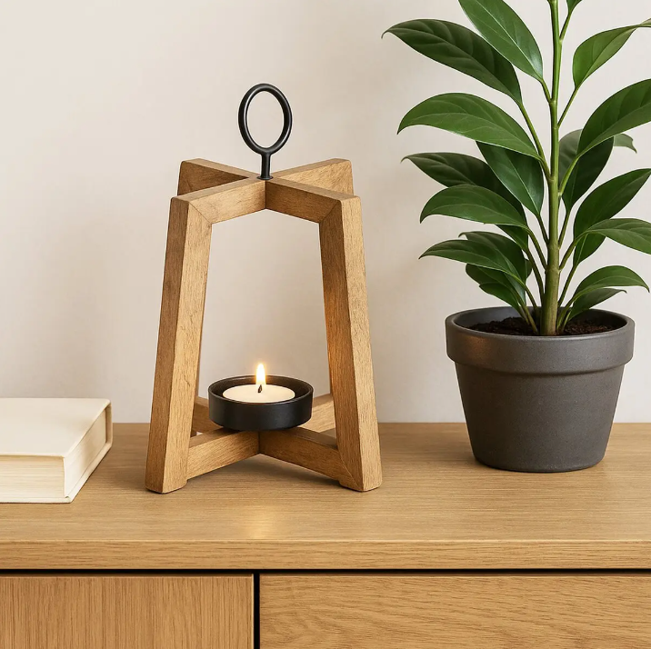 Svícen z mangového dřeva