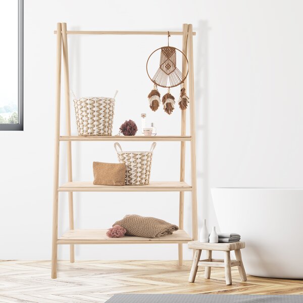Dřevěný stojan se 3 policemi 92x50x164 cm