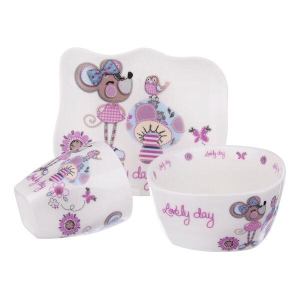 Jídelní dětská sada MYŠKA 3 díly