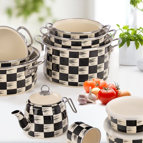 Hrnec ŠACHOVNICE Lem 6,5 l