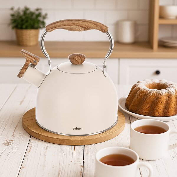 Čajník s píšťalou BEIGE 1,5 l