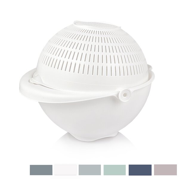 Cedník s mísou otočný pr. 25 cm