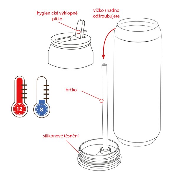Termoska plechovka teenager 0,7 l