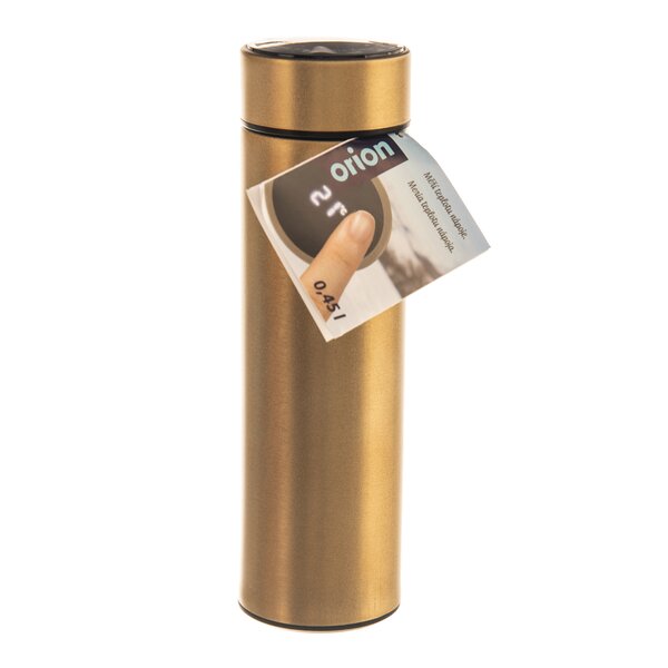 Termoska s teploměrem 0,45 l zlatá