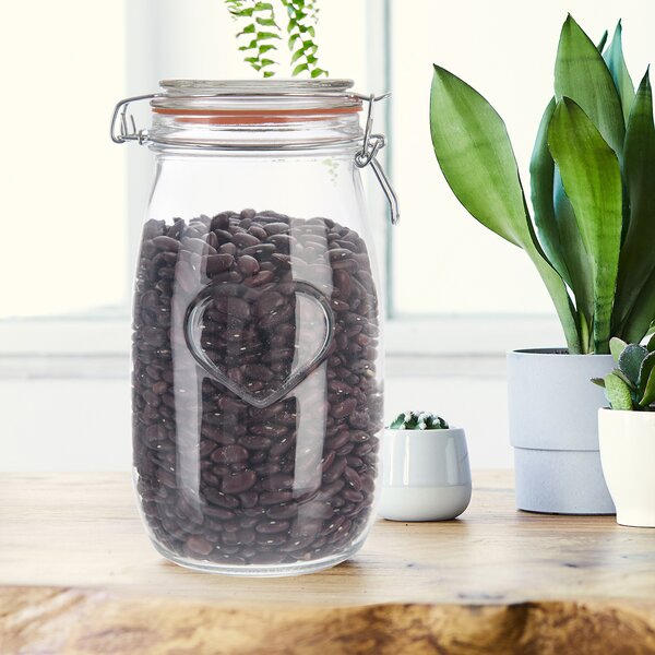 Dóza s klipovým uzávěrem Bela 1,5 l srdce