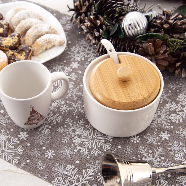 Cukřenka se lžičkou WHITELINE pr. 9,5 cm