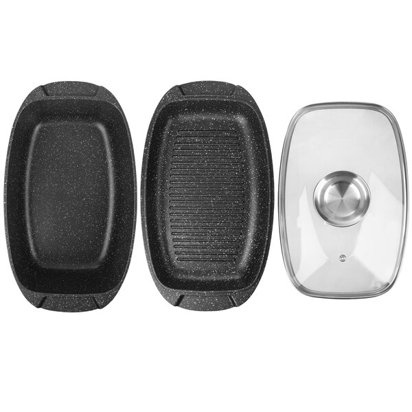 Pekáč GRANDE Aroma s poklopem oboustranný 39x22 cm