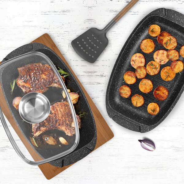 Pekáč GRANDE Aroma s poklopem oboustranný 39x22 cm