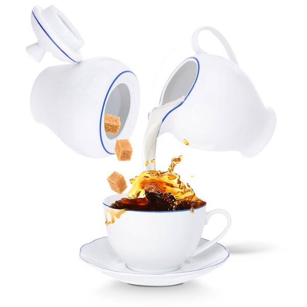 Hrnek s podšálkem Blue line 0,28 l