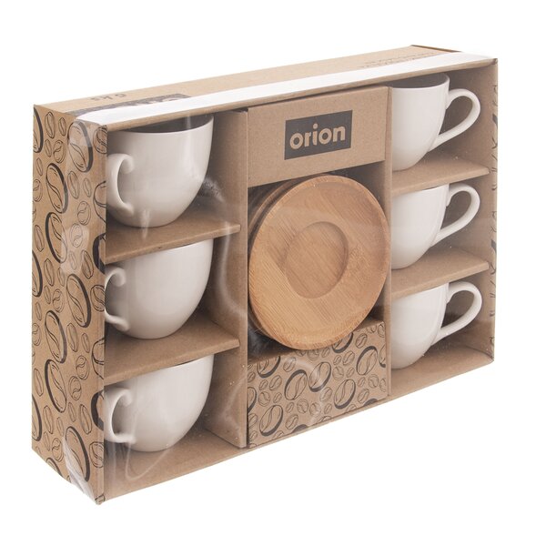 Hrnek s podšálkem WHITELINE 0,125 l 6 ks