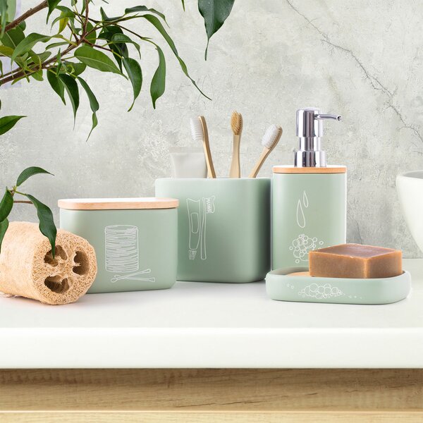 Dóza na vatové tyčinky a tamponky GREENISH