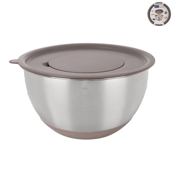 Šlehací mísa s víkem BEIGE pr. 21,7 cm