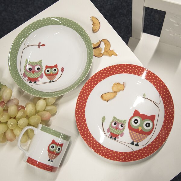 Hluboký dětský talíř SOVA pr. 19 cm