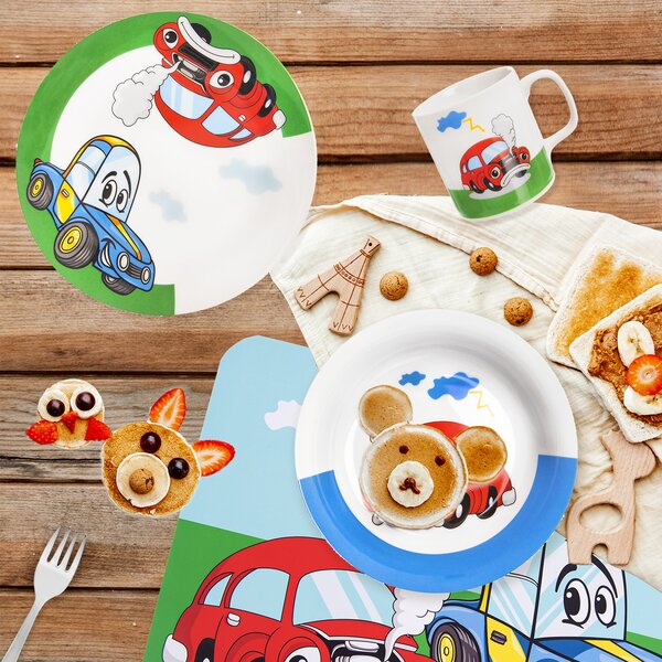 Hluboký dětský talíř AUTO pr. 19 cm