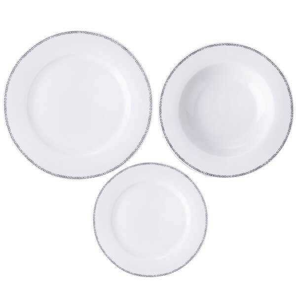 Jídelní sada čtverečky 18 dílů 