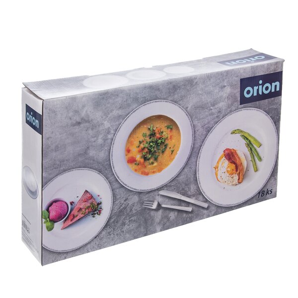 Jídelní sada čtverečky 18 dílů 