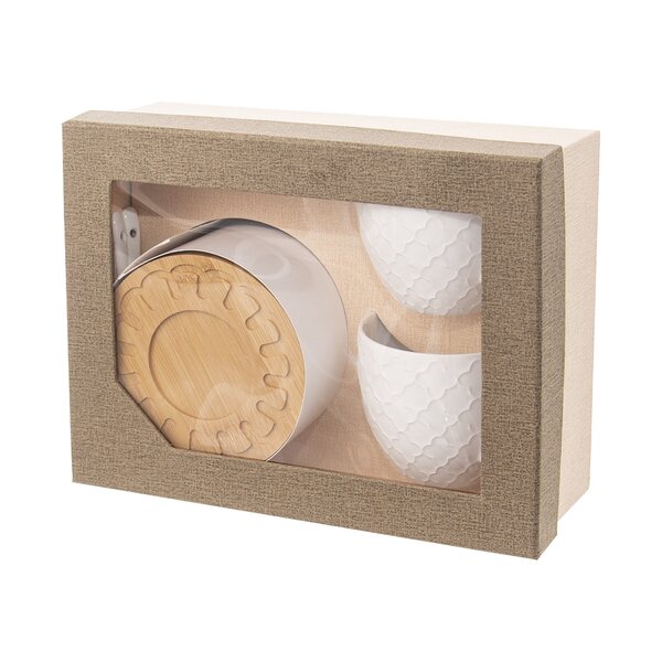 Hrnek s podšálkem a lžičkou WHITELINE 0,25 l 2 ks