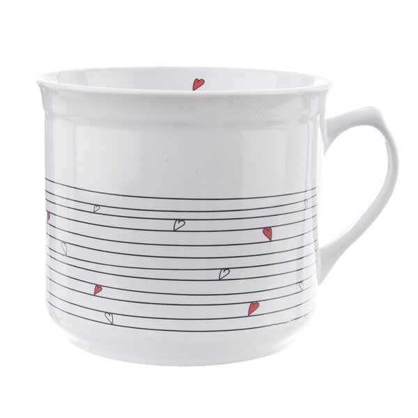 Dárkový hrnek vařák se sáčkem SRDÍČKA 0,5 l