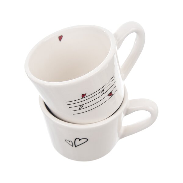 Hrnek SRDÍČKA 0,23 l 2 ks