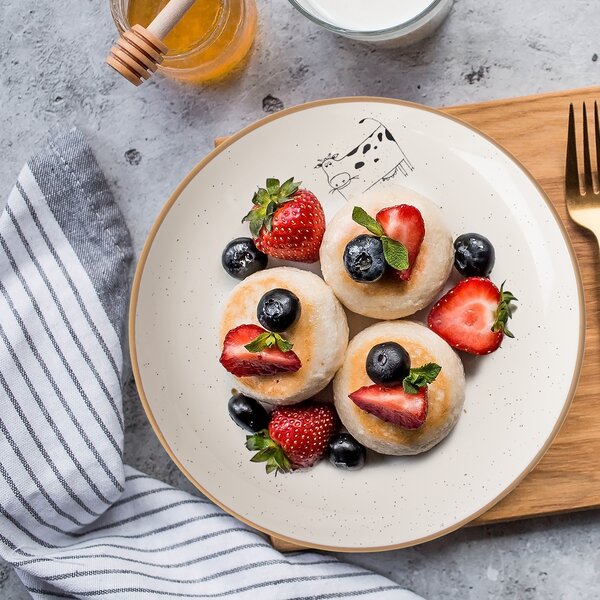 Dezertní talíř STATEK kráva pr. 19,5 cm