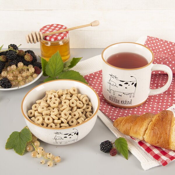 Miska STATEK kráva pr. 13,5 cm 			