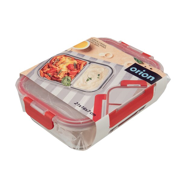 Zapékací miska dělená s víkem 21x16x7 cm