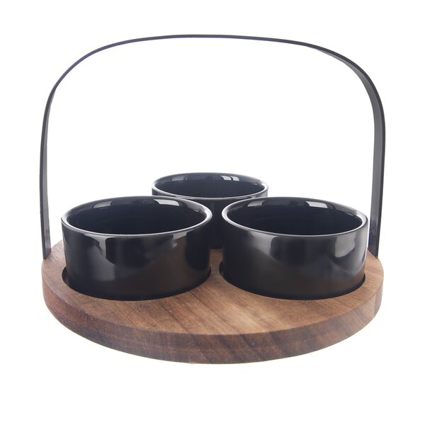 Servírovací misky s tácem BLACK set