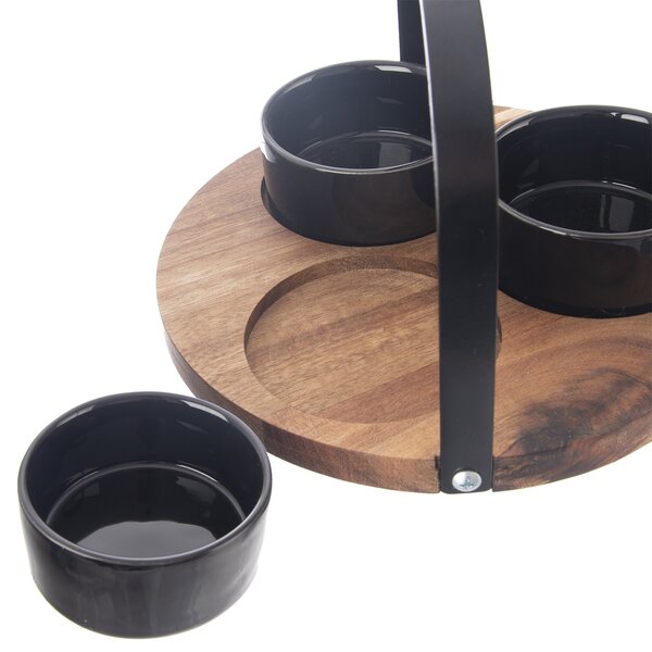 Servírovací misky s tácem BLACK set