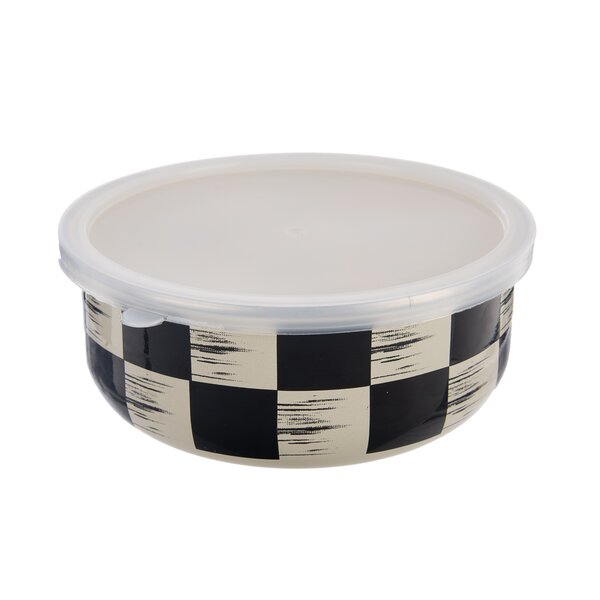 Miska ŠACHOVNICE Lem s víkem pr. 19 cm