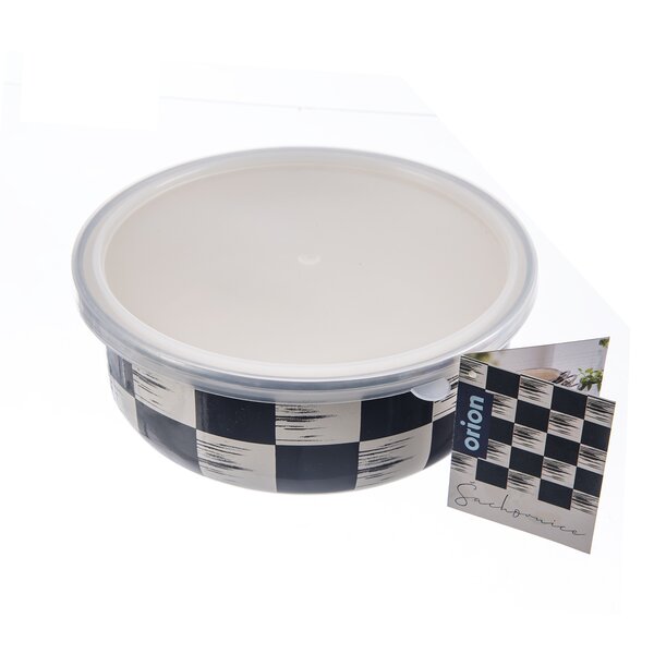 Miska ŠACHOVNICE Lem s víkem pr. 19 cm