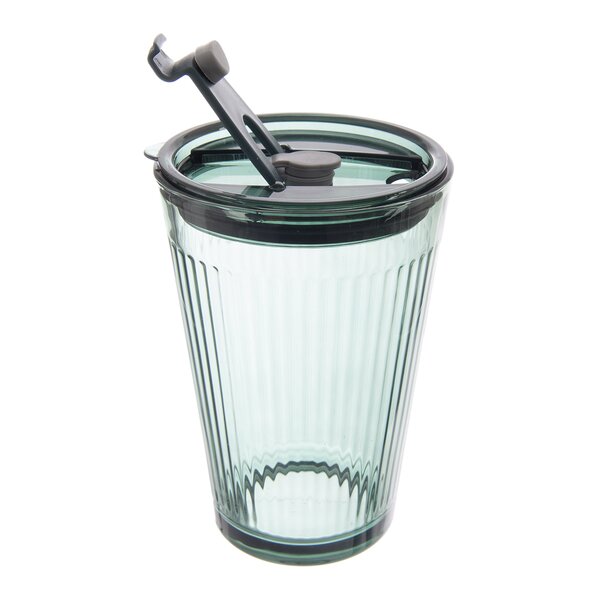 Sklenice s víčkem a brčkem VERDE 0,46 l, 1 ks