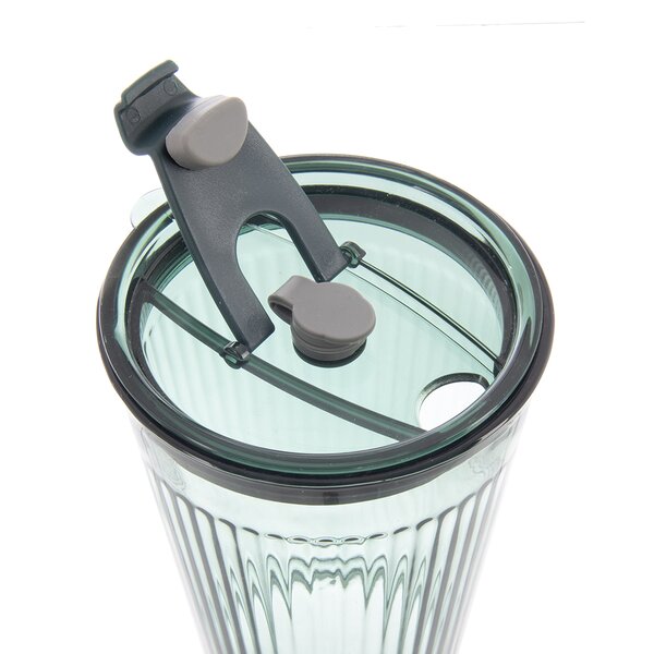 Sklenice s víčkem a brčkem VERDE 0,46 l, 1 ks