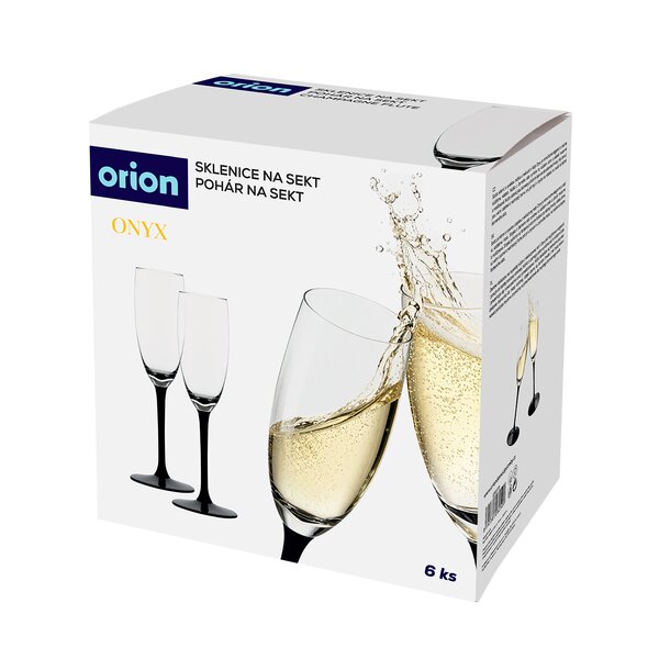 Sklenice na sekt Onyx 0,18 l 6 ks