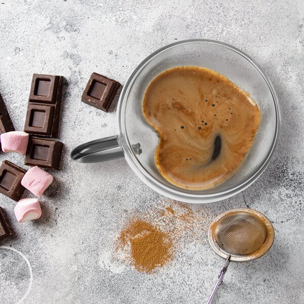 Dvoustěnný hrnek DOUBLE srdce 0,33 l 2 ks