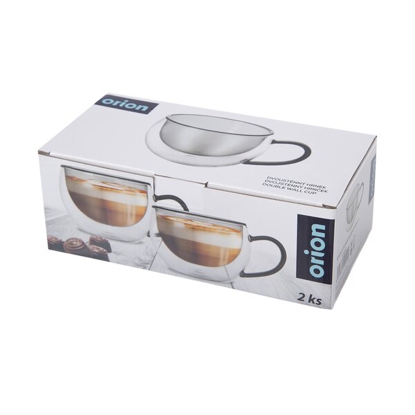 Dvoustěnný hrnek DOUBLE cappuccino 0,33 l 2 ks