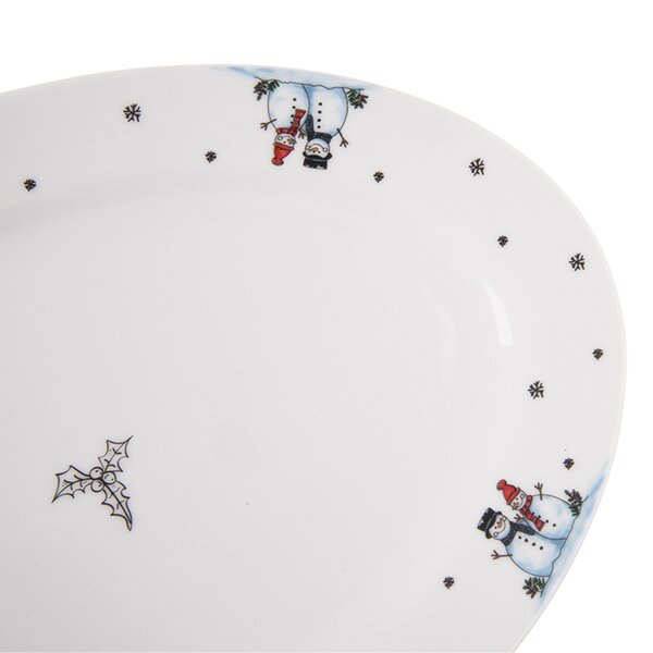 Servírovací talíř SNĚHULÁK 30x20,5 cm