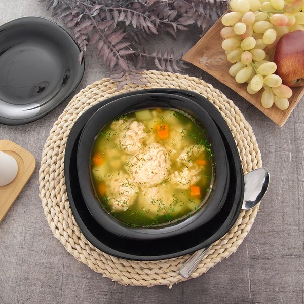 Hluboký talíř LUNA black 21,5x21,5 cm