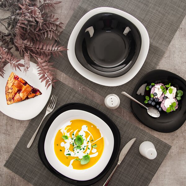 Jídelní sada LUNA black and white 18 dílů