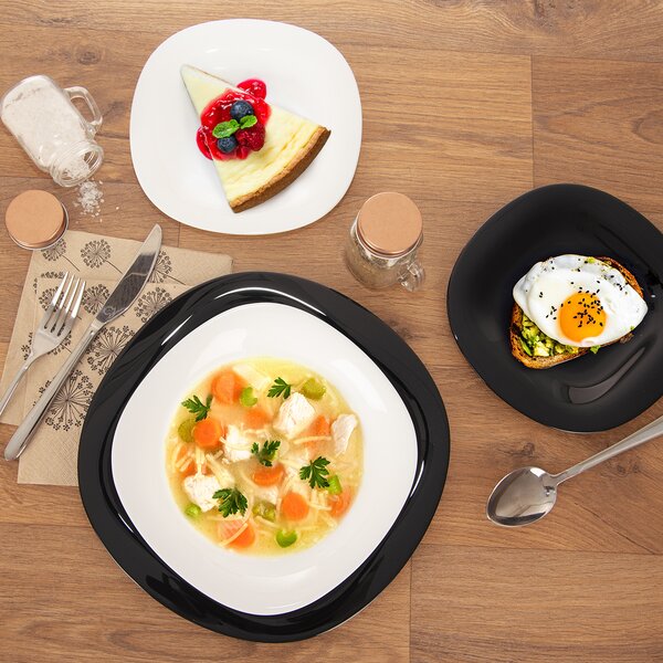 Jídelní sada LUNA black and white 18 dílů