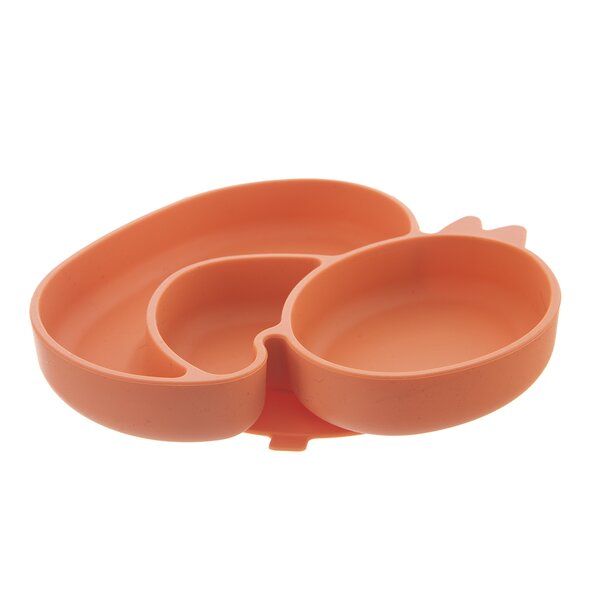 Dělený dětský talíř kačenka 19,5x19 cm