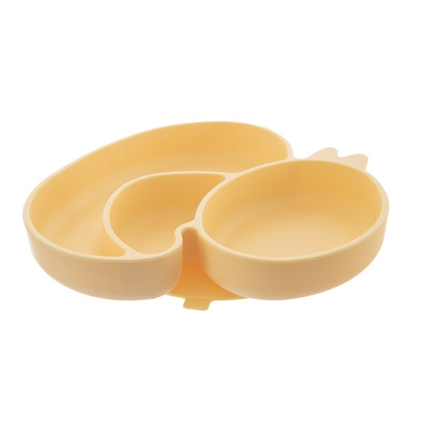 Dělený dětský talíř kačenka 19,5x19 cm