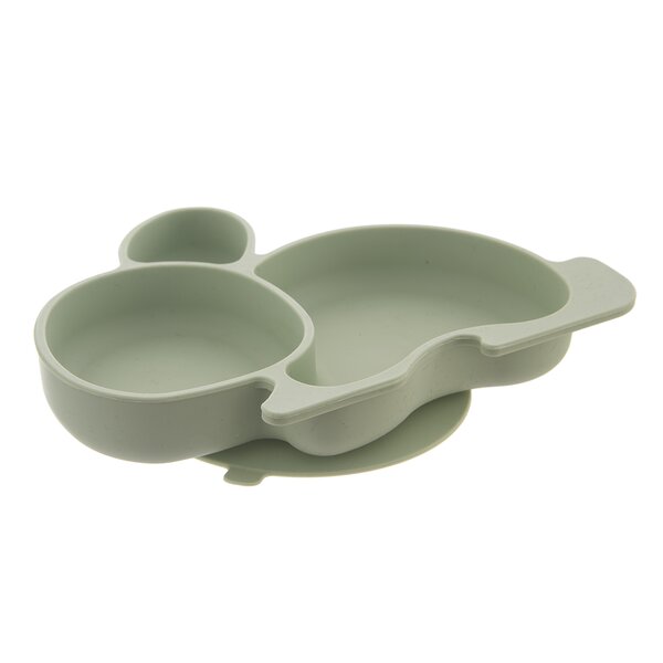 Dělený dětský talíř zajíček 23x18 cm