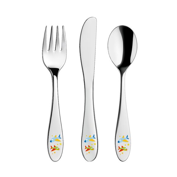 Jídelní dětský příbory letadla 3 díly