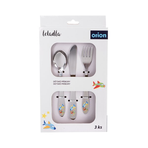 Jídelní dětský příbory letadla 3 díly