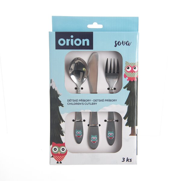 Jídelní dětské příbory SOVA 3 díly