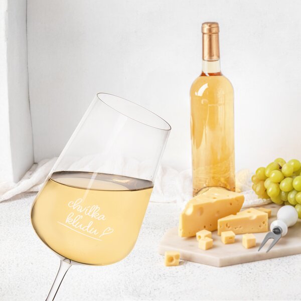 Sklenice na víno Chvíľka kľudu 0,45 l 1 ks