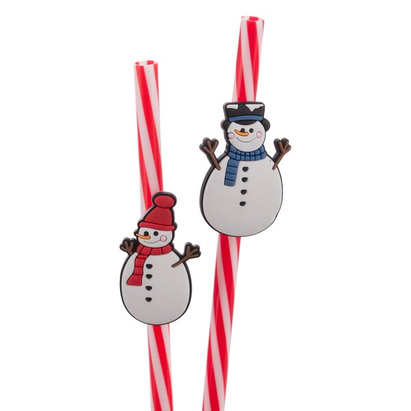 Nápojové brčko opakované použití SNĚHULÁK 6 ks