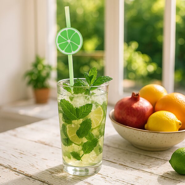 Nápojové brčko opakované použití LIMEPOP 6 ks