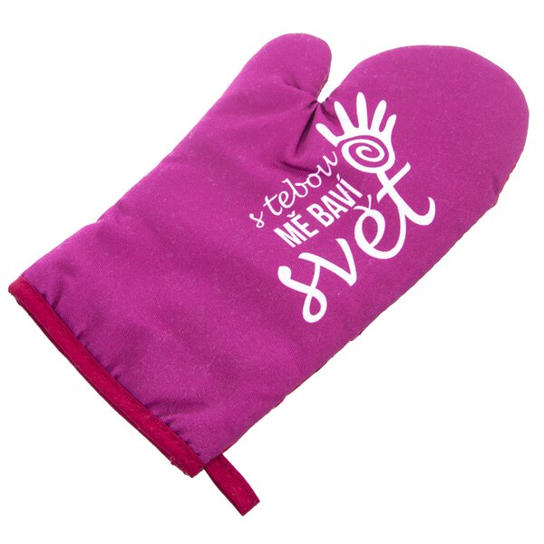 Kuchyňská chňapka S TEBOU MĚ BAVÍ SVĚT