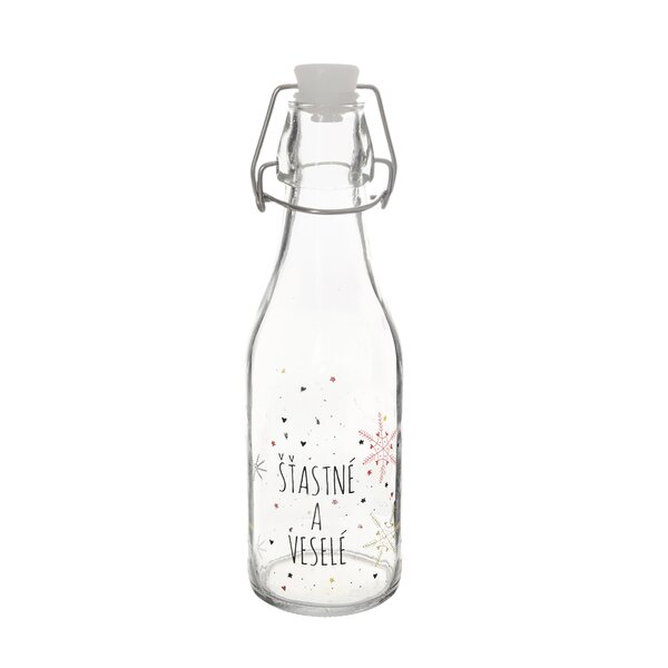 Láhev s klip uzávěrem VLOČKA 0,52 l 